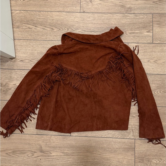 Sézane Women's Yuma Brown Fringe Jacket - Picture 8 of 13